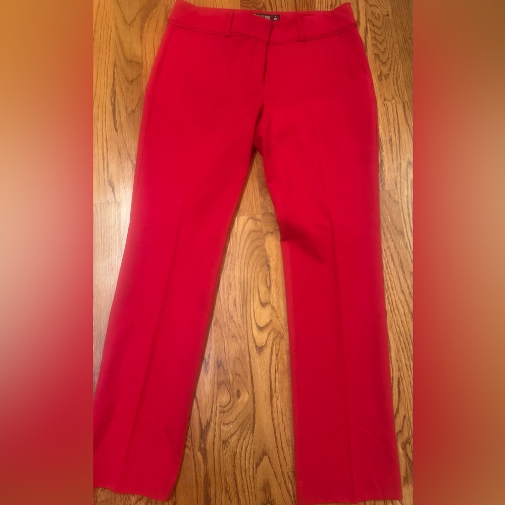 New York & Company Red Straight Leg Pants
